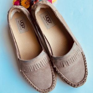 UGG Marrah Leather Edpadrille Flats 6.5 US